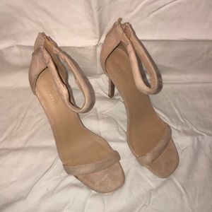 Charlotte Russe Nude Suede Heels